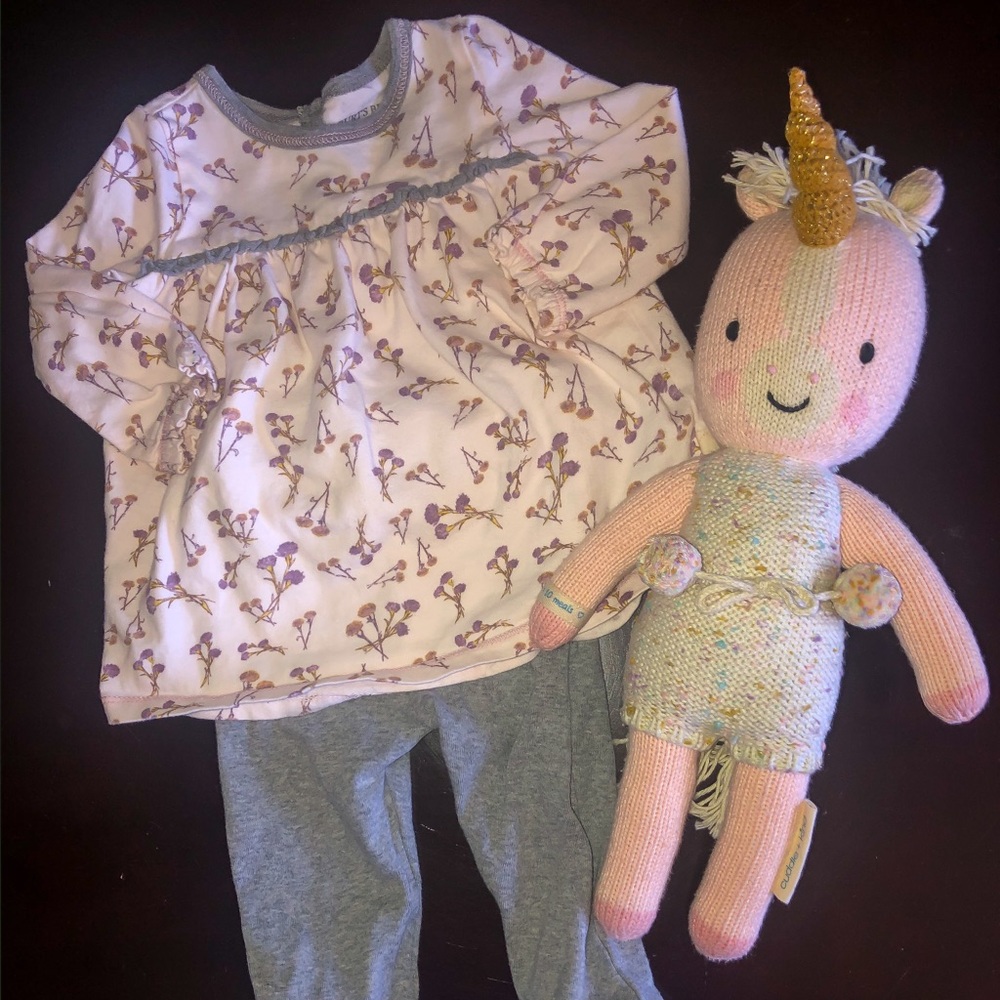 Burts bees baby girl outfit